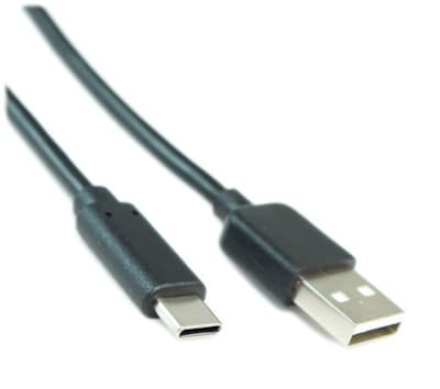 USB Type-C Male to Type-A Male Cables, 480Mbps, Black